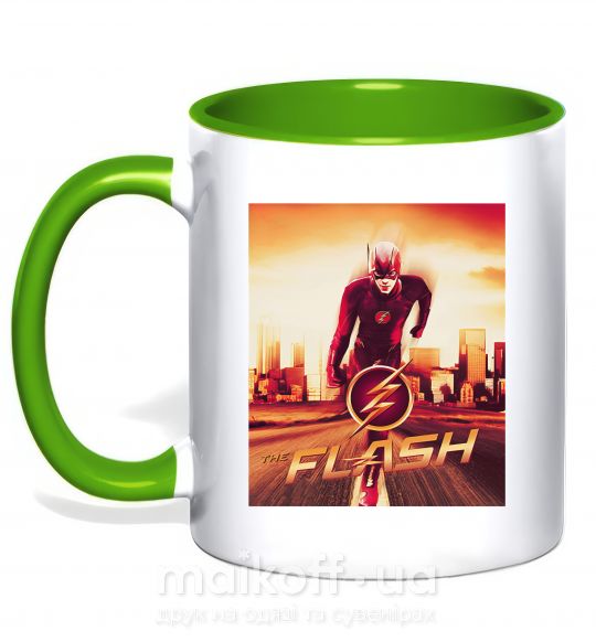 Чашка с цветной ручкой The Flash Зеленый фото