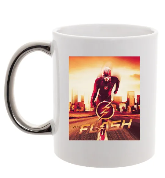 Чашка с цветной ручкой The Flash Серебро фото