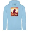 Чоловіча толстовка (худі) The Flash Блакитний фото
