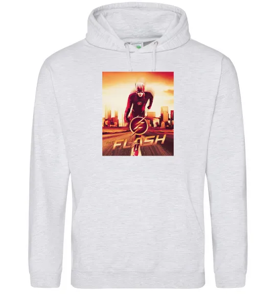 Женская толстовка (худи) The Flash Серый меланж фото