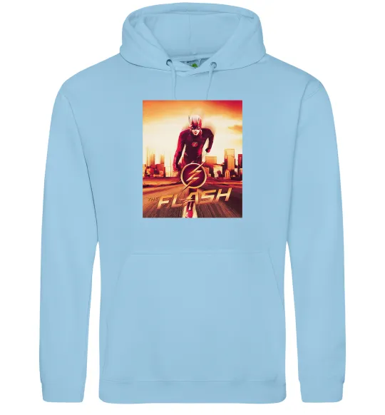 Женская толстовка (худи) The Flash Голубой фото