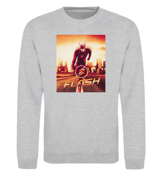 Свитшот The Flash Серый меланж фото