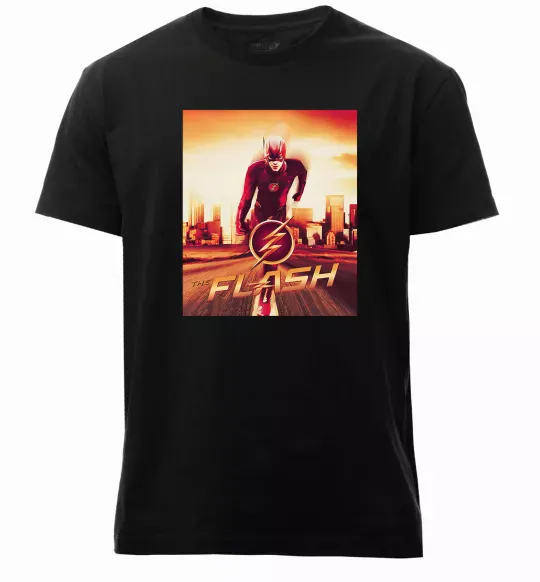 Мужская премиум футболка The Flash Черный фото