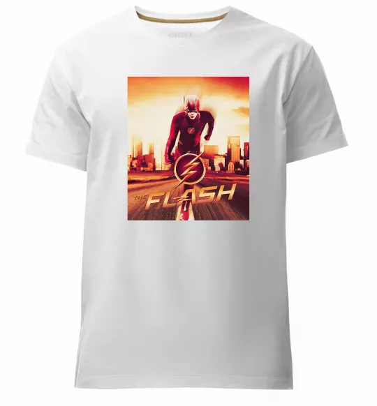 Мужская премиум футболка The Flash Белый фото