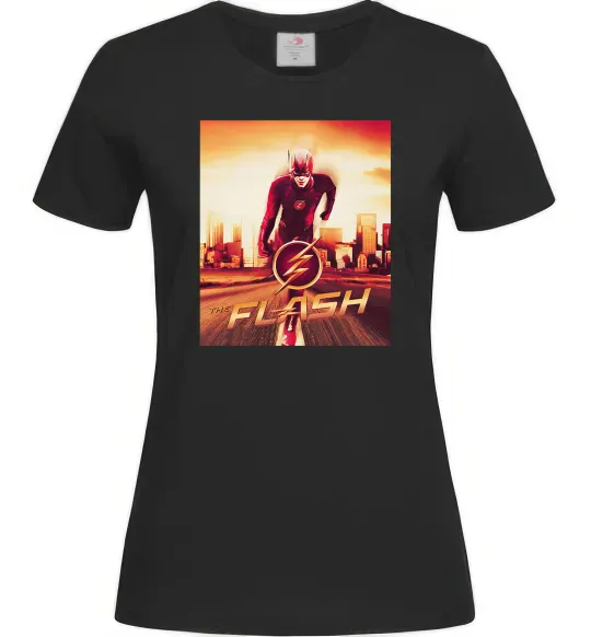 Женская футболка The Flash Черный фото