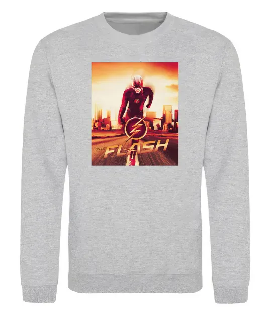 Свитшот The Flash Серый меланж фото