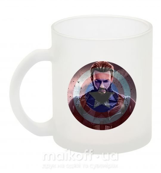 Чашка стеклянная Капитан Америка щит Фроузен фото