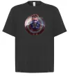 Футболка Оверсайз Капітан Америка щит Черный фото
