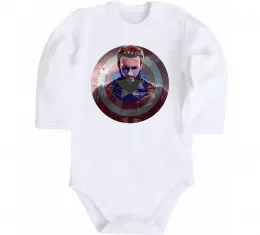 Детский боди Росомаха Белый фото