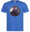 Чоловіча футболка Капітан Америка щит Яскраво-синій Чоловіча футболка Капітан Америка щит Яскраво-синій фото