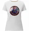 Жіноча преміум футболка Капітан Америка щит Білий фото