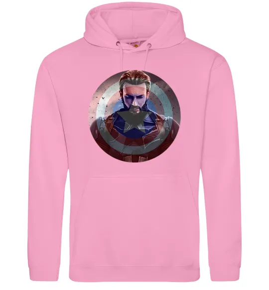 Жіноча толстовка (худі) Капітан Америка щит Рожевий фото