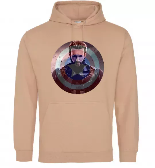 Жіноча толстовка (худі) Капітан Америка щит Пісочний фото