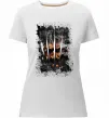Жіноча преміум футболка Росомаха бризки Білий фото
