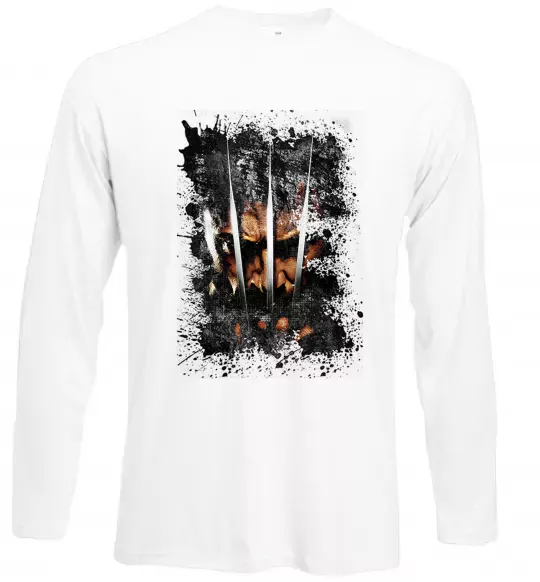 Лонгслів Росомаха бризки Білий фото