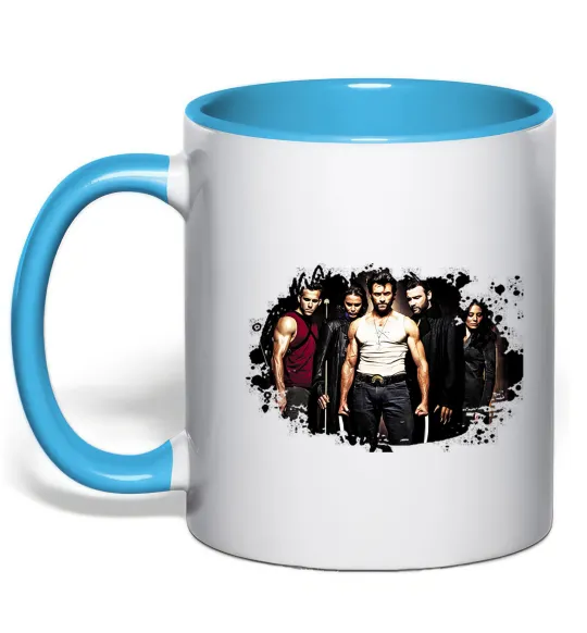 Чашка с цветной ручкой Wolverine Голубой фото