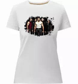 Женская премиум футболка Хью Джекман Черный фото