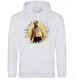 Мужская толстовка (худи) Логан Серый меланж фото