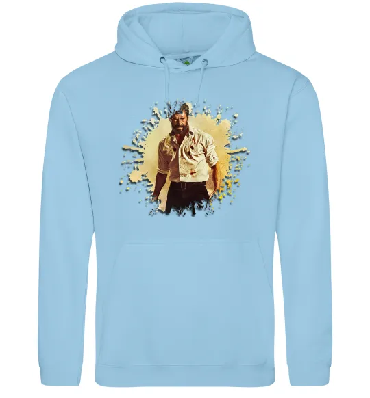 Мужская толстовка (худи) Логан Голубой фото