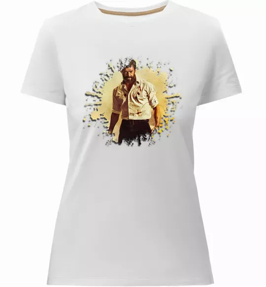 Жіноча преміум футболка Логан Білий фото