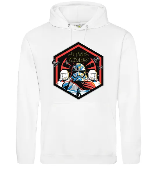 Мужская толстовка (худи) Hexagon Star Wars Белый фото
