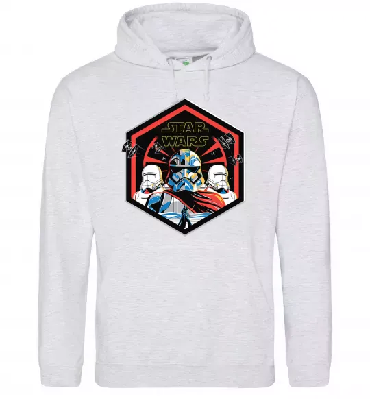 Жіноча толстовка (худі) Hexagon Star Wars Сірий меланж фото