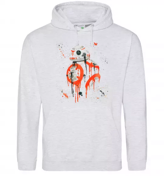 Мужская толстовка (худи) BB-8 Серый меланж фото