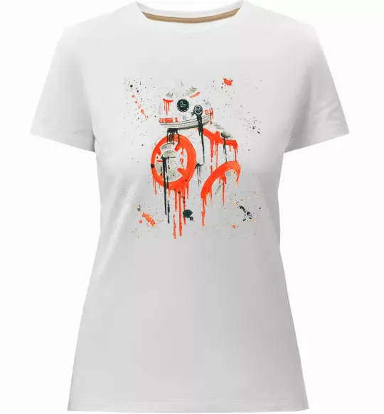 Жіноча преміум футболка BB-8 Білий фото