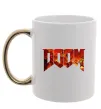 Чашка с цветной ручкой DOOM logo Золото Чашка с цветной ручкой DOOM logo Золото фото