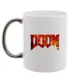 Чашка с цветной ручкой DOOM logo Серебро Чашка с цветной ручкой DOOM logo Серебро фото