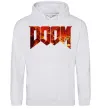 Женская толстовка (худи) DOOM logo Серый меланж фото