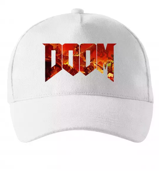 Кепка DOOM logo Білий фото