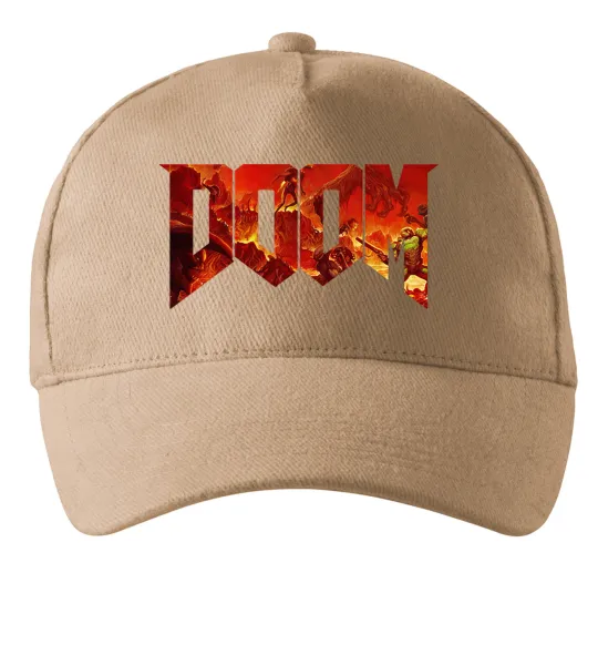 Кепка DOOM logo Песочный фото