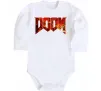 Детский боди DOOM logo Белый фото
