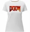 Женская премиум футболка DOOM logo Белый фото