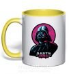 Чашка з кольоровою ручкою Darth Vader star Сонячно жовтий фото