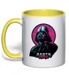 Чашка с цветной ручкой Darth Vader star Лимонный фото