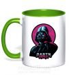 Чашка с цветной ручкой Darth Vader star Зеленый фото