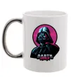 Чашка с цветной ручкой Darth Vader star Серебро фото