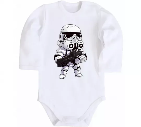 Детский боди Штурмовичок Белый фото