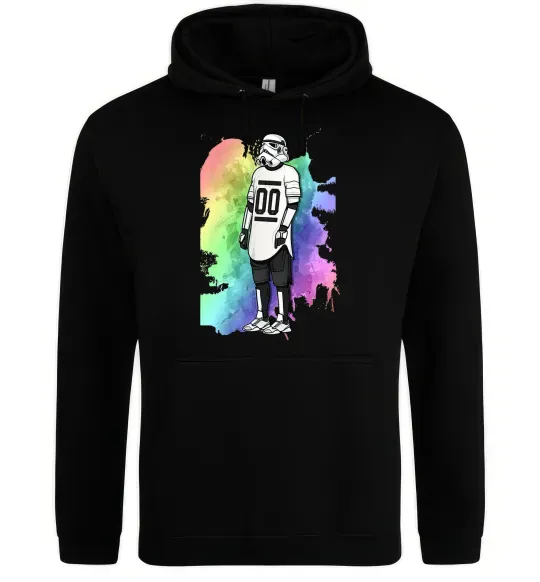 Чоловіча толстовка (худі) Штурмовик бризки Чорний фото