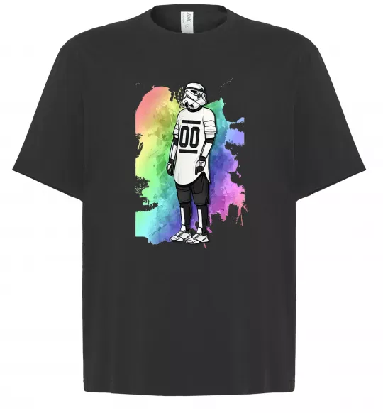 Футболка Оверсайз Штурмовик бризки Черный фото