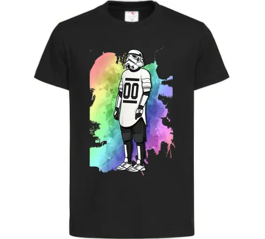 Дитяча футболка Штурмовик бризки Чорний фото