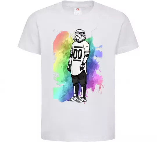 Дитяча футболка Штурмовик бризки Білий фото