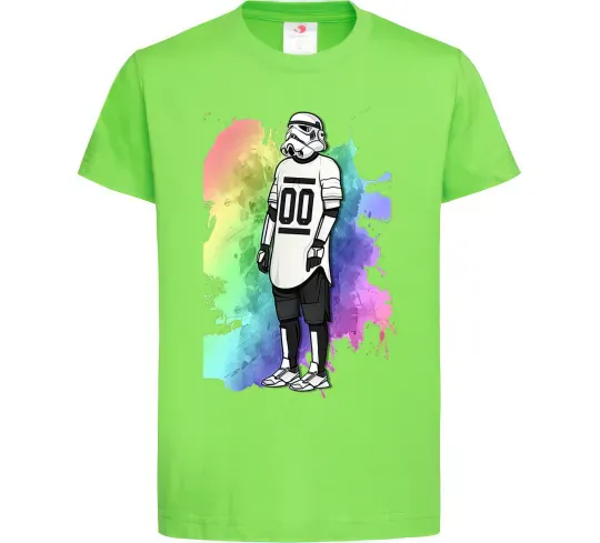 Дитяча футболка Штурмовик бризки Лаймовий фото