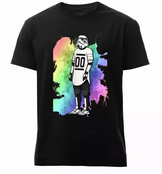 Чоловіча преміум футболка Штурмовик бризки Чорний фото