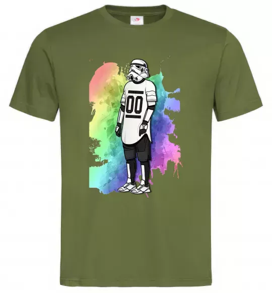 Мужская футболка Штурмовик бризки Оливковый фото