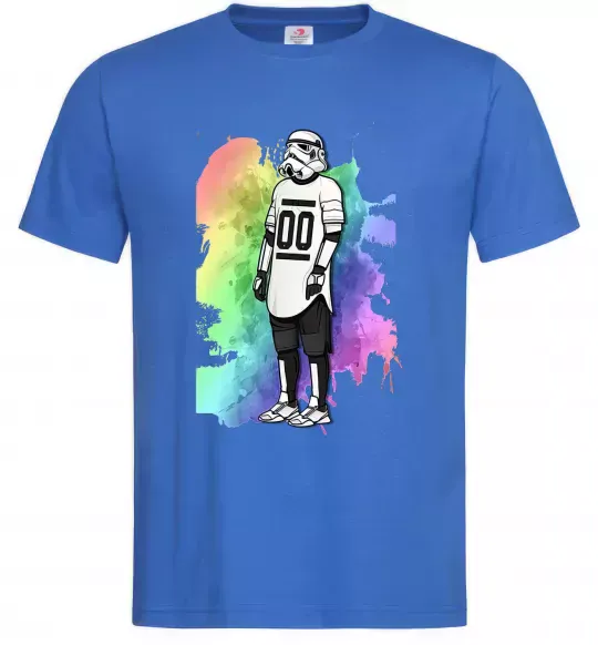 Мужская футболка Штурмовик бризки Ярко-синий фото