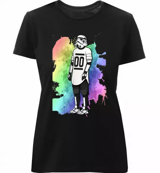 Жіноча преміум футболка Штурмовик бризки Чорний фото