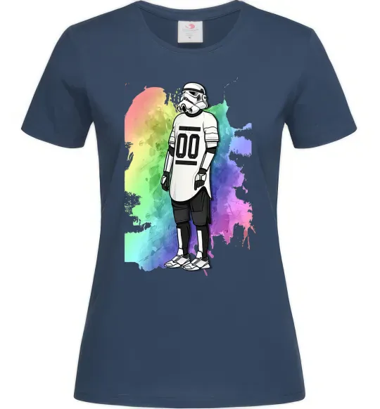 Жіноча футболка Штурмовик бризки Темно-синій фото